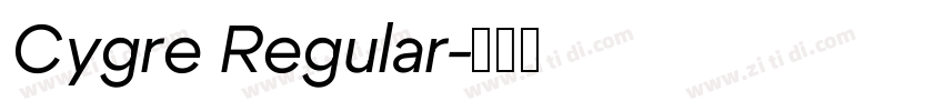 Cygre Regular字体转换